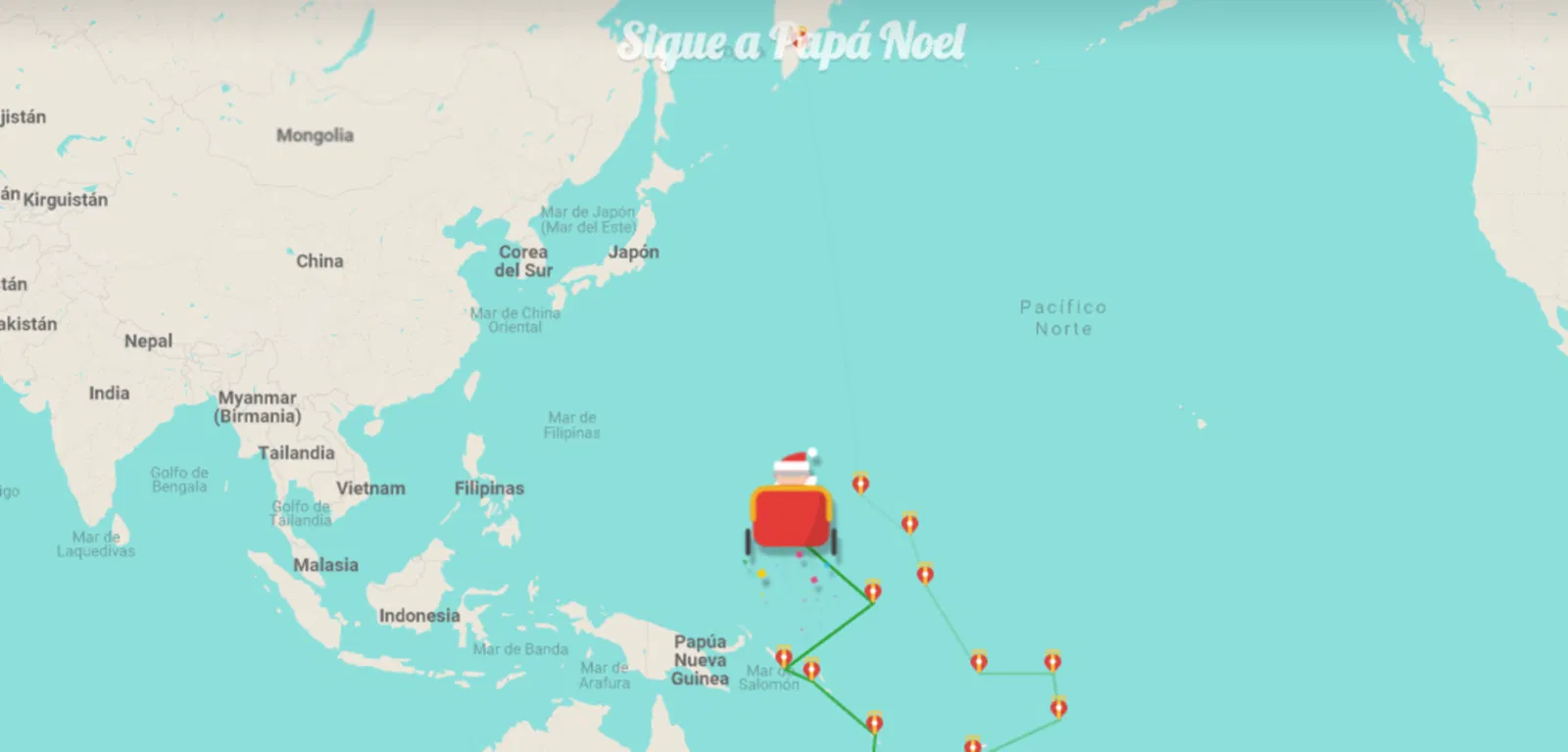 Suivez le Père Noël en temps réel grâce à Google 3 Suivez Papá Noël en temps réel grâce à Google