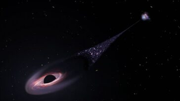 Un immense trou noir sillonnerait l’espace à une vitesse époustouflante : découvrez l'événement qui l’a catapulté 16 Représentation du trou noir supermassif RBH–1 projeté dans l'espace profond. Crédit : NASA, ESA, Leah Hustak/STScI