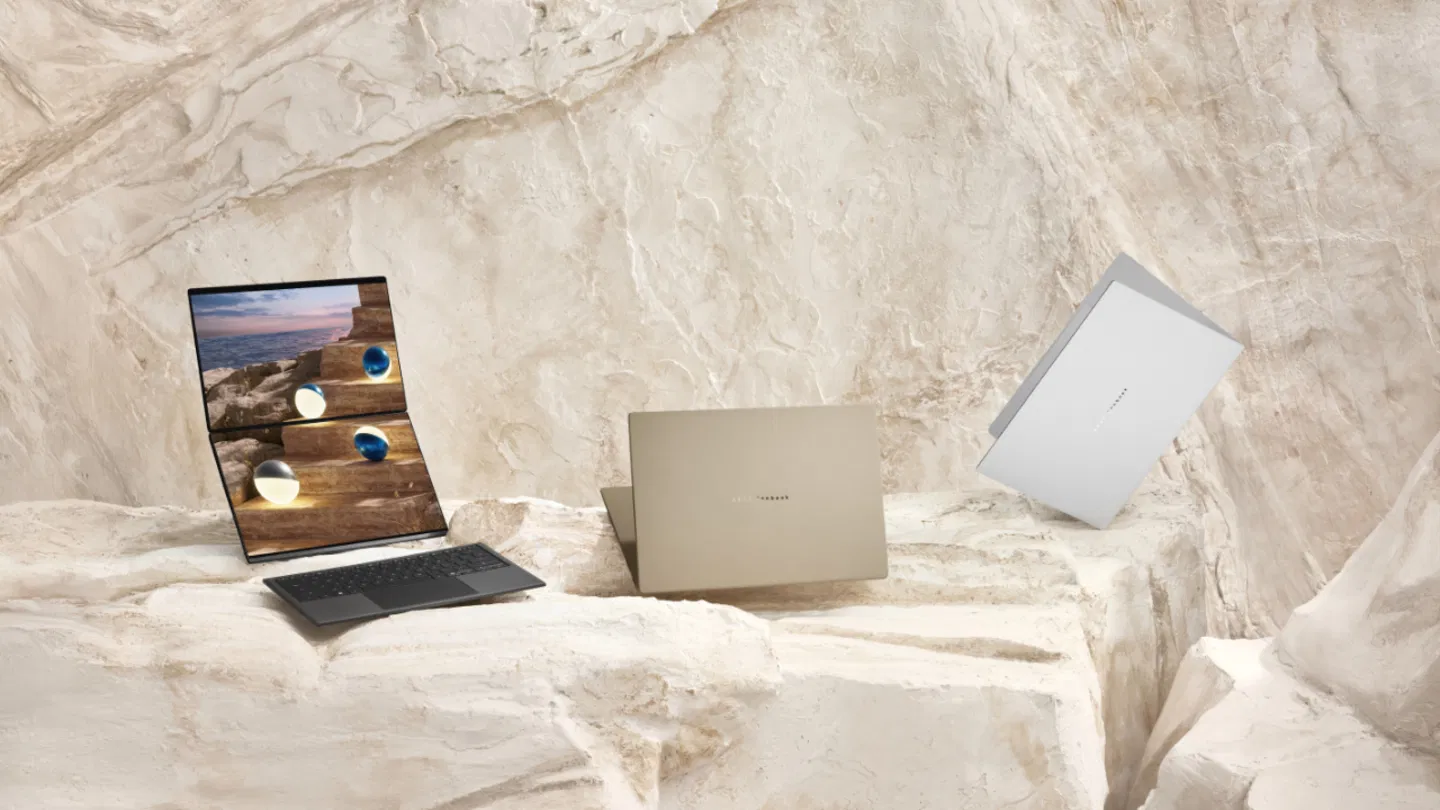 ASUS dévoile ses nouveaux PCs avec IA au CES 2026 : le Zenbook DUO et bien plus encore 3 ASUS renforce son catalogue de PCs avec IA au CES 2026 avec le nouveau ZenbooK DUO à double écran, édition limitée ProArt GoPro et bien plus