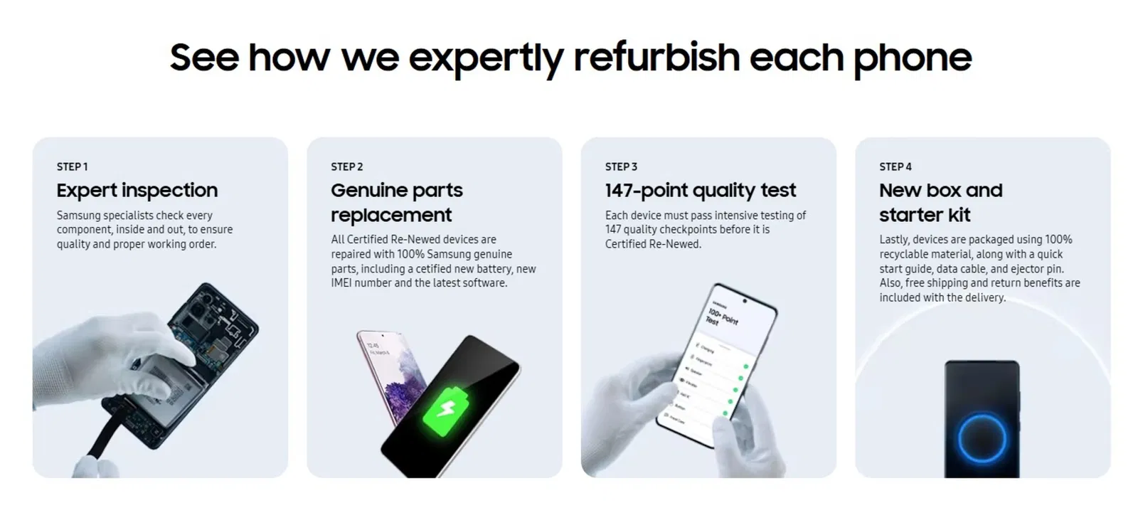 Samsung Certifié Re-Nouvelé : les smartphones Galaxy reconditionnés maintenant disponibles en Europe 3 Samsung Certified Re-Newed : les mobiles Galaxy reconditionnés peuvent également être achetés en Europe
