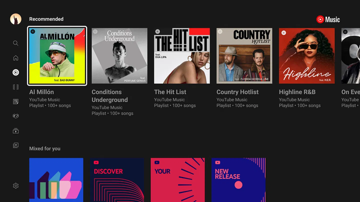 20 applications Android TV qui transformeront votre façon de regarder la télévision 8 YouTube Music musique et vidéoclips sur la télévision