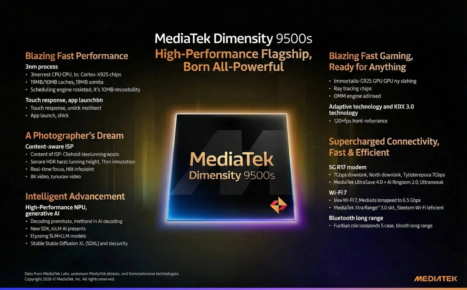 MediaTek dévoile ses nouveaux Dimensity 9500s et 8500 : puissance à prix réduit 3 Présentation MediaTek Dimensity 9500s