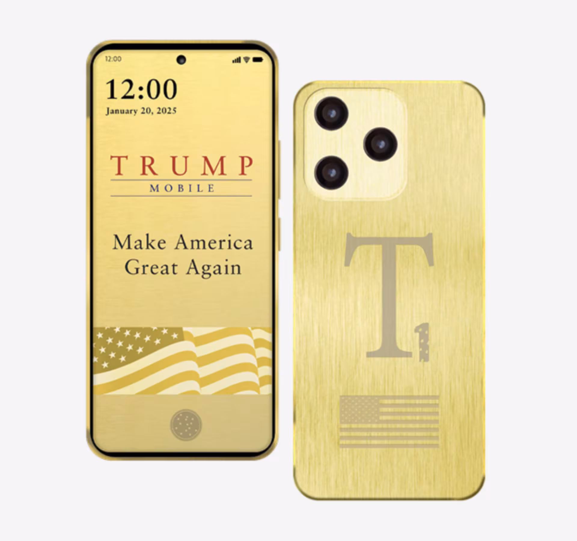 Le téléphone Trump est une réalité : comment il est conçu, son prix et le smartphone des États-Unis 3 Les images du T–1 présentes sur le site de Trump Mobile