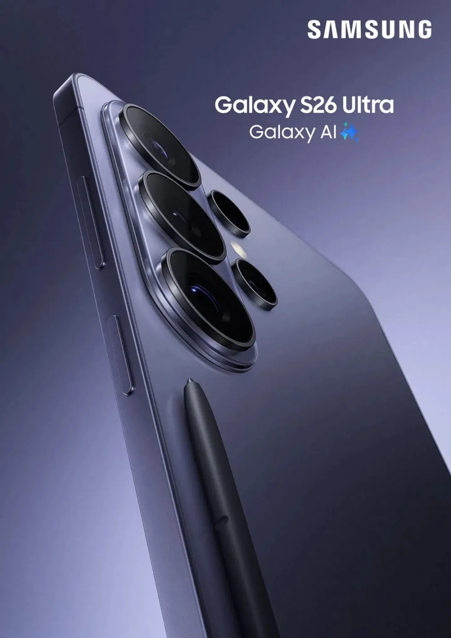 Le Galaxy S26 Ultra se dévoile avant l'heure : son design final et le nouveau coloris 'Cobalt Violet' 3 Le Galaxy S26 Ultra se dévoile avant l'heure : son design final avec S Pen et une nouvelle couleur 'Cobalt Violet'