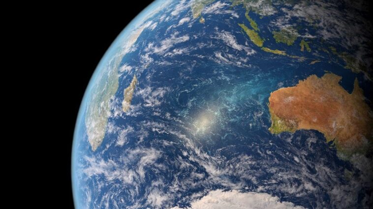 L'océan Indien perd en salinité, et nous savons désormais pourquoi 1 Illustration IA de la région de l'Océan Indien méridional, au large de la côte sud-ouest de l'Australie, où des chercheurs ont observé une réduction significative de la salinité