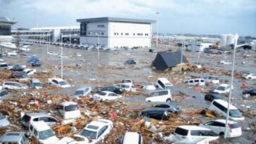 Voici pourquoi le séisme de 2011 au Japon a causé des ravages et des pertes humaines si tragiques 1 L’aéroport de Sendai après le tremblement de terre et le tsunami de 2011.