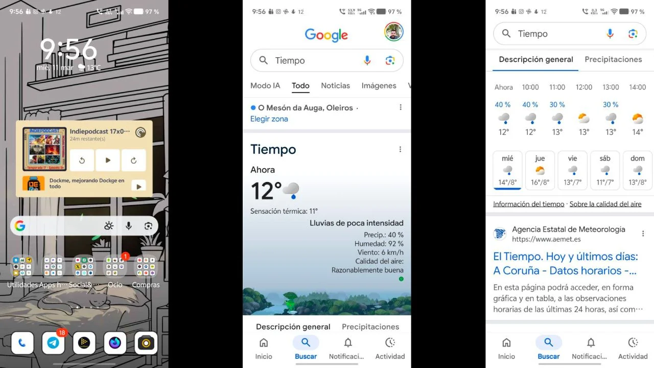 L'application Météo de Google s'efface progressivement des smartphones Android 3 Nouvelle interface météo de Google dans le moteur de recherche