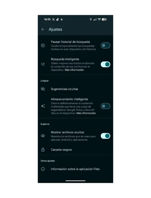Étapes pour accéder aux fichiers cachés de Google Files