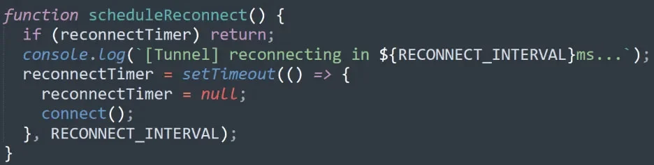 L'implant WebSocket New RoadK1ll utilisé pour pivoter sur les réseaux compromis 3 Reconnection mechanism