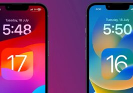 Apple propose des mises à jour pour les anciens appareils sous iOS 16 et 17 26 Deux iPhone avec iOS 16 et iOS 17