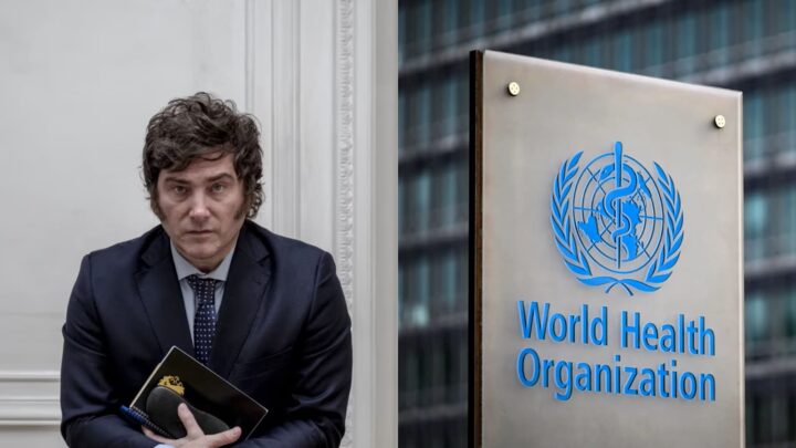 Après les États-Unis, l'Argentine quitte officiellement l'Organisation mondiale de la Santé 2 À gauche, le Président argentin, Javier Milei. À droite, l'image de l'Organisation mondiale de la santé (OMS)