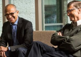 Bill Gates : "Pour réussir vraiment, il faut parfois prendre de grands risques" 10 Bill Gates et Satya Nadella, PDG actuel de Microsoft
