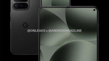Design de la partie frontale et arrière du Google Pixel 11 Pro Fold selon Android Headlines