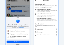 Meta met en place des solutions innovantes pour repérer les arnaques sur WhatsApp, Facebook et Messenger 23 Aperçu du nouvel avertissement de Meta sur Facebook pour des demandes d'amitié suspectes - META
