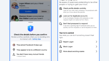Meta met en place des solutions innovantes pour repérer les arnaques sur WhatsApp, Facebook et Messenger 6 Aperçu du nouvel avertissement de Meta sur Facebook pour des demandes d'amitié suspectes - META