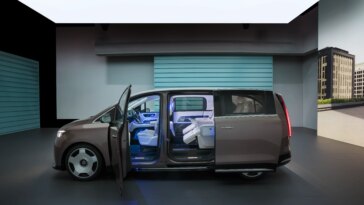 Nouveau Mercedes-Benz VLE : la fourgonnette électrique qui surpasse tous les SUV de luxe 16 Lateral del Mercedes-Benz VLE