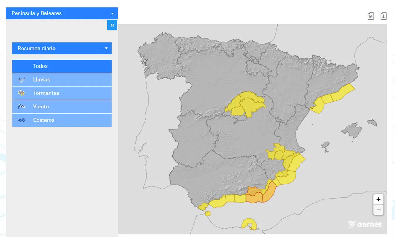 Pourquoi chaque application météo donne-t-elle des prévisions différentes ? 2 avisos AEMET 3 de marzo 2026