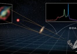 Un 'laser spatial' perturbant découvert à près de 8 milliards d'années-lumière, et ce n'est pas fini 65 Image de la galaxie à 8 milliards d'années-lumière créée par l’Institut Interuniversitaire de l’Astronomie Intensive en Données (IDIA)