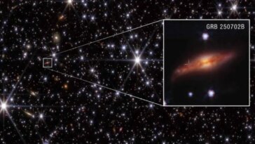 Une explosion cosmique incroyable de 7 heures reste inexplicable pour les scientifiques 8 Image de la galaxie hôte d'une puissante explosion intitulée GRB 250702