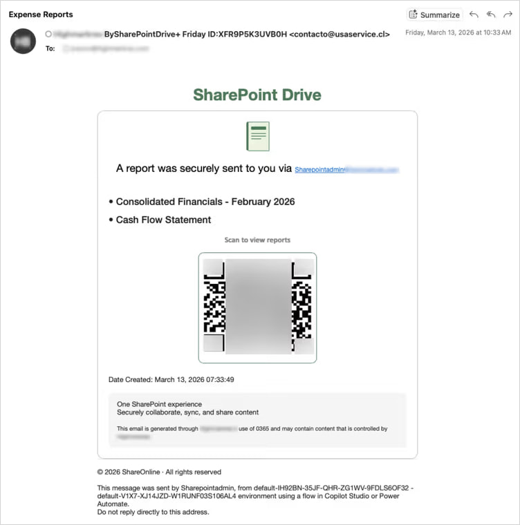 Nouvelles attaques de phishing VENOM volent les identifiants Microsoft des cadres supérieurs 2 Sample of malicious email sent from VENOM