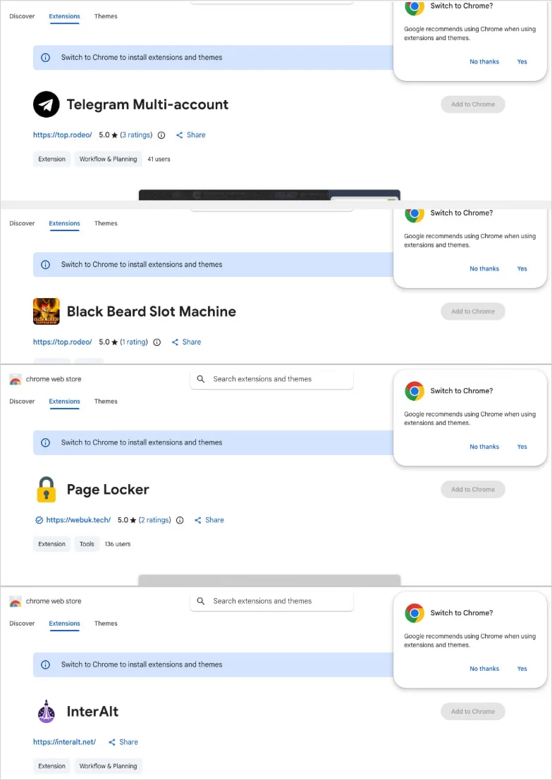Plus de 100 extensions du Chrome Web Store volent des comptes et des données utilisateur 2 Extensions linked to the same campaign