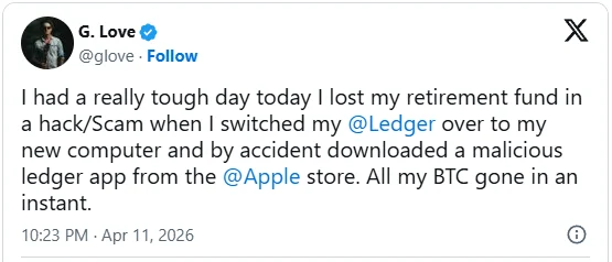 Une fausse application Ledger Live sur l'App Store d'Apple a volé 9,5 millions de dollars en cryptomonnaies 3 Tweet