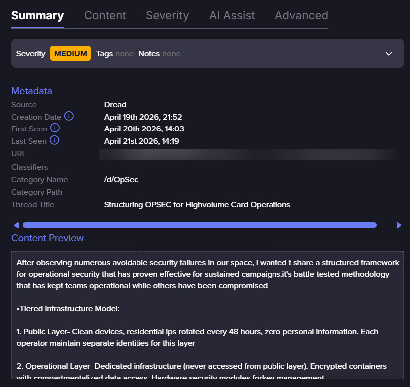 Dans un manuel OPSEC : Comment les acteurs malveillants échappent à la détection 2 Flare screenshot of OPSEC advice from threat actor