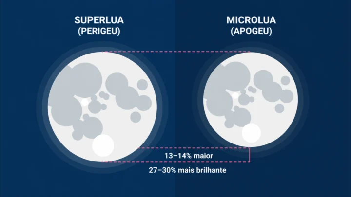 C'est quoi une microlune ? On va en avoir 2 en mai ! 4 Dessin comparant la perception d'une microlune
