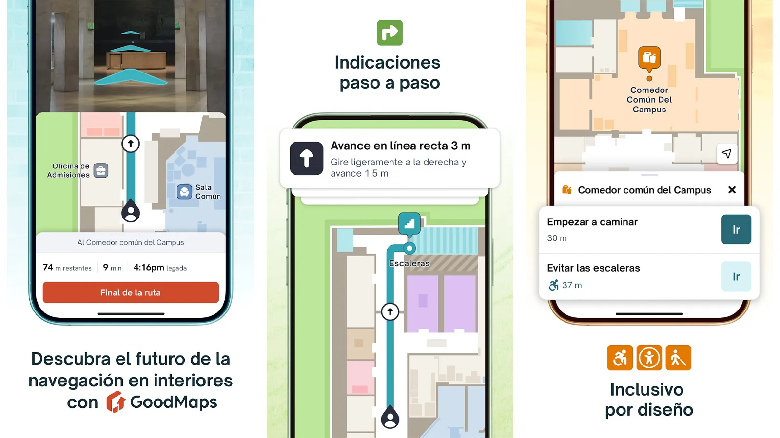 Aena lance GoodMaps en Communauté Valencienne pour transformer la façon de prendre l'avion 2 Indications avec l'app GoodMaps