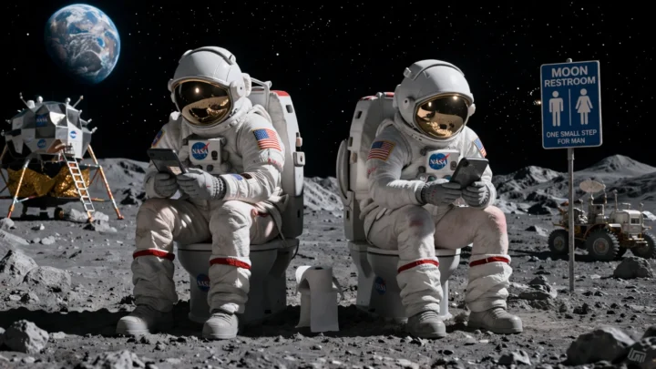 Artemis II : Même les astronautes souffrent de constipation dans l'espace 2 Illustration des astronautes d'Artemis II souffrant de constipation