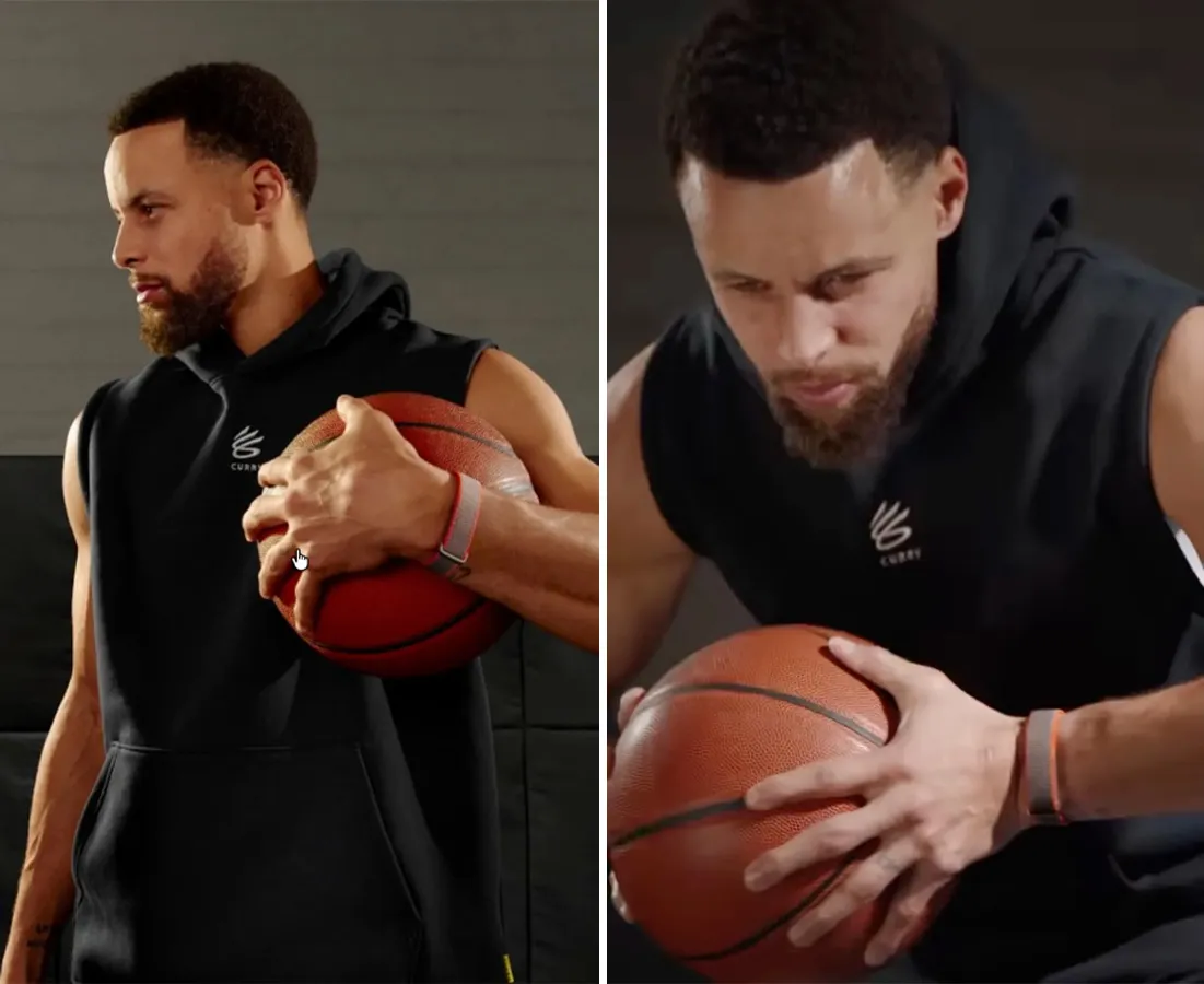 Fitbit Air, la montre sans écran qui se concentre sur le sport et surveille votre santé 2 Stephen Curry avec la pulsera Fitibit Air