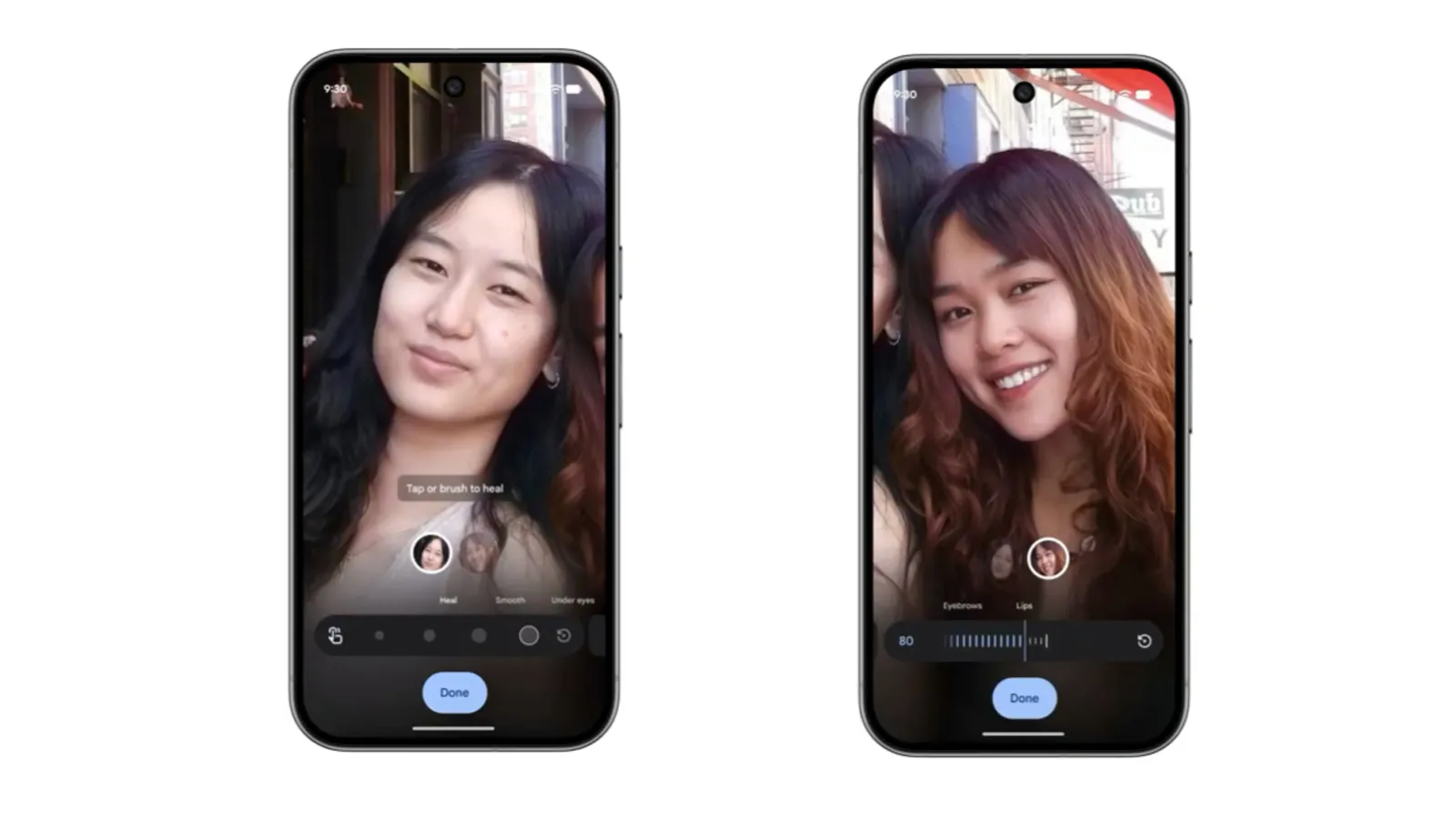 Google Photos ajoute un retouche automatique pour les dents, les sourcils, les lèvres et les yeux 2 Retoque avec Google Photos