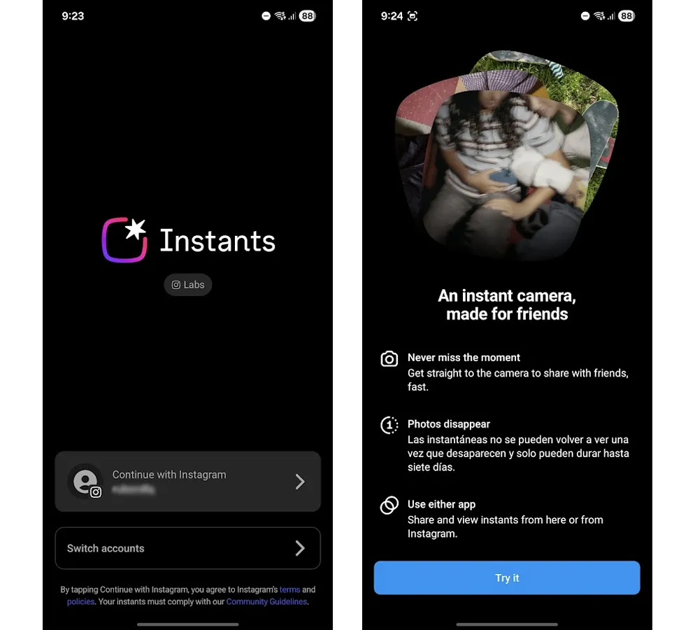 Instagram lance un nouveau réseau social où toutes les photos disparaissent en 24 heures 3 Application Instants de Instagram