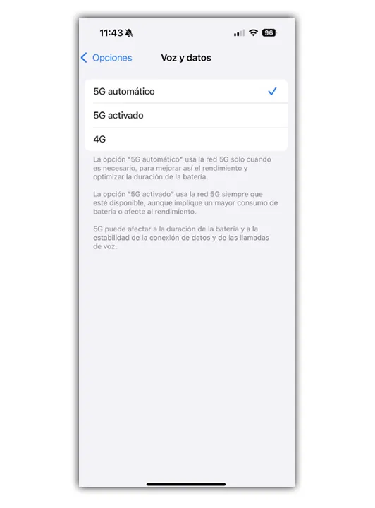 J'ai survécu à un festival de trois jours sans recharger mon téléphone Voici mon secret 2 Réglage pour changer entre les réseaux 4G et 5G sur iPhone.