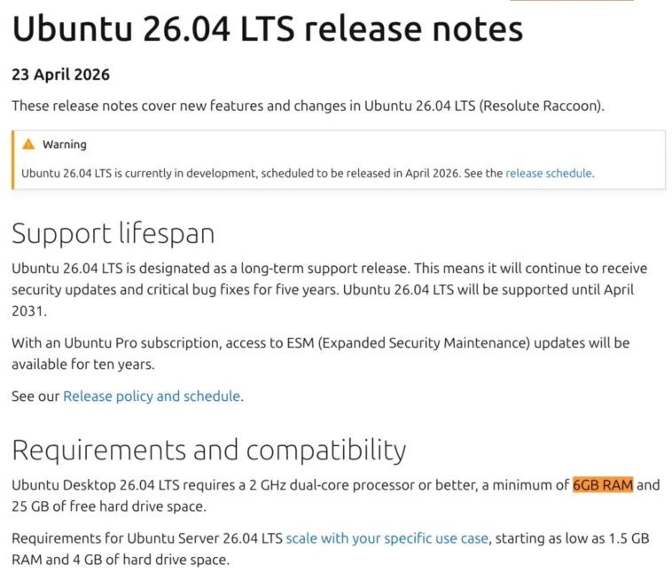 Ubuntu exige désormais plus de RAM que Windows 11 1 Ubuntu exige désormais plus de RAM que Windows 11