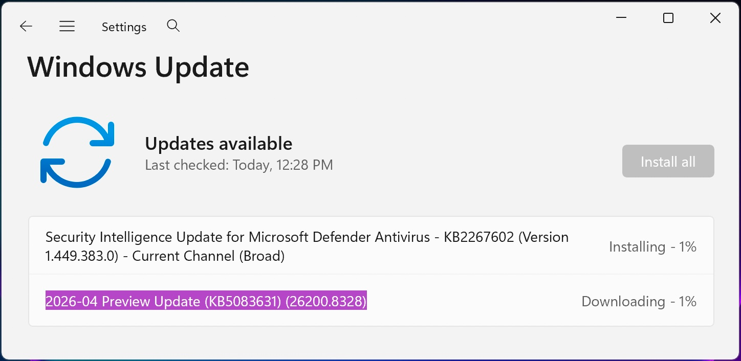 Mise à jour Windows 11 KB5083631 publiée avec 34 changements et correctifs 2 KB5083631 preview update