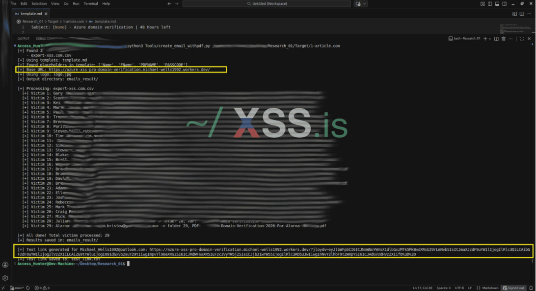 Les attaques ConsentFix v3 ciblent Azure avec un abus automatisé d'OAuth 3 Generating personalized phishing emails