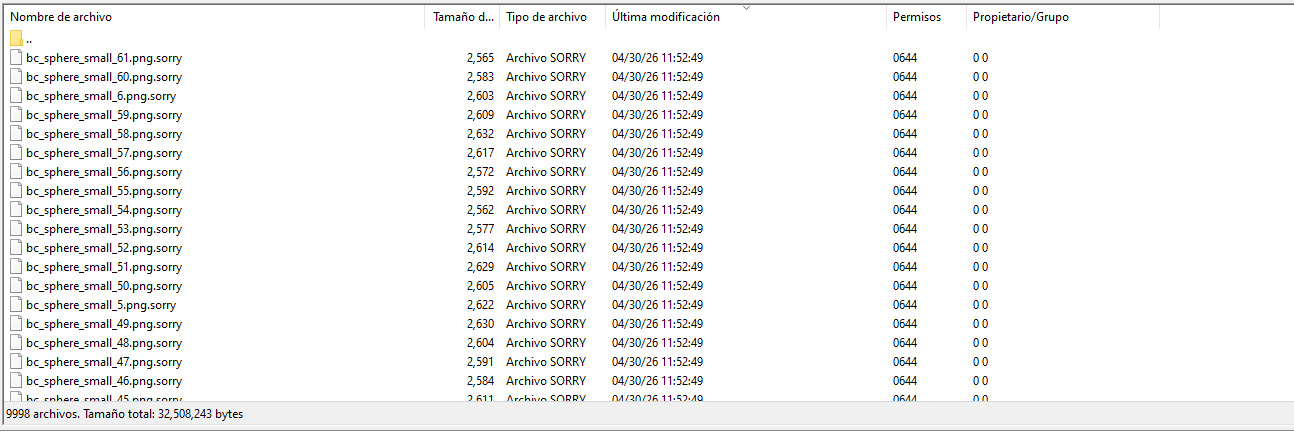 Faille critique de cPanel massivement exploitée dans les attaques de rançongiciel « Sorry » 3 Files encrypted by the Sorry ransomware