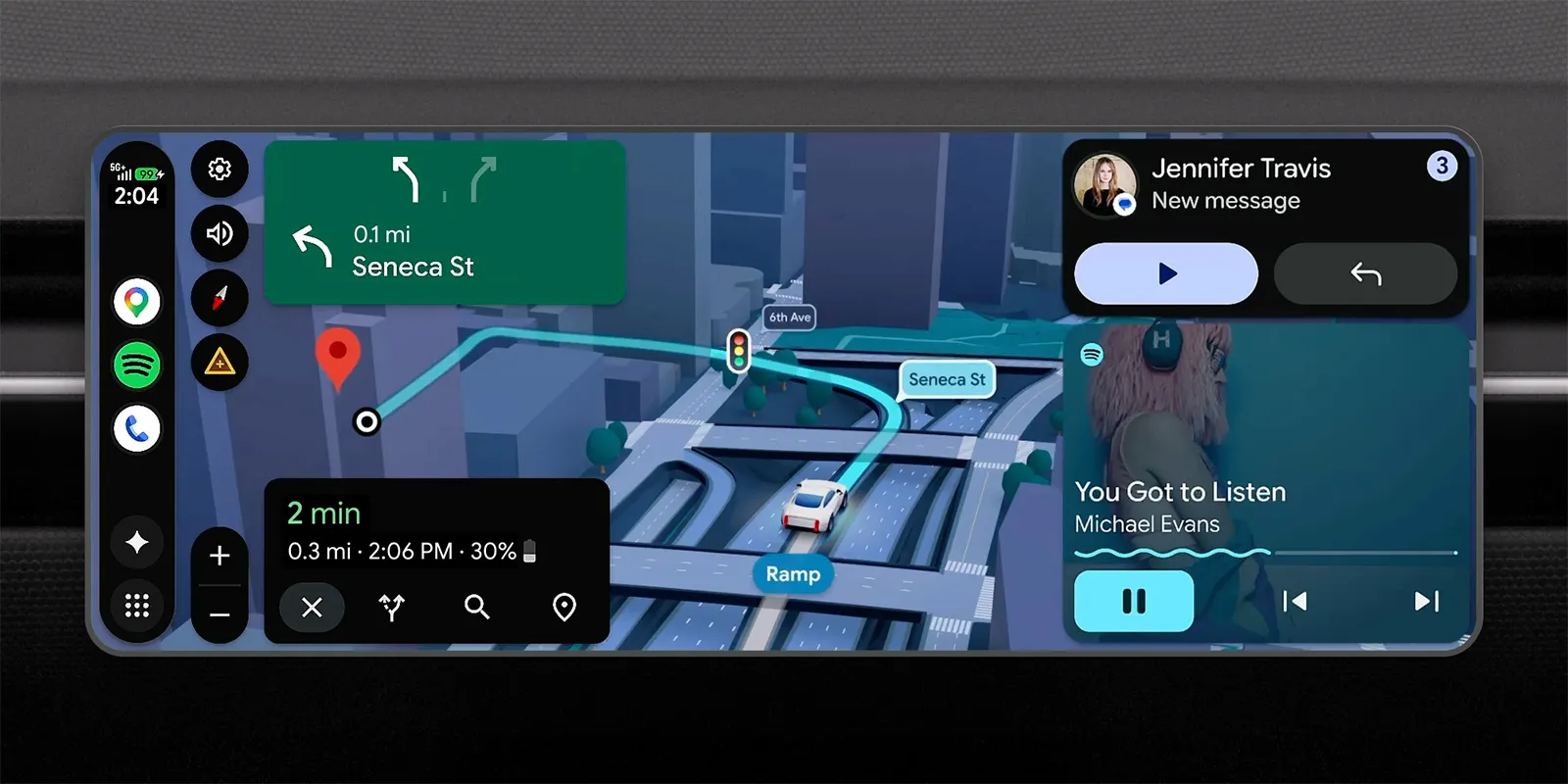 Android Show Édition I/O : nouveautés d'Android 17, ordinateurs Googlebook et plus de sécurité 5 Nouvelle interface Android Auto dans les voitures