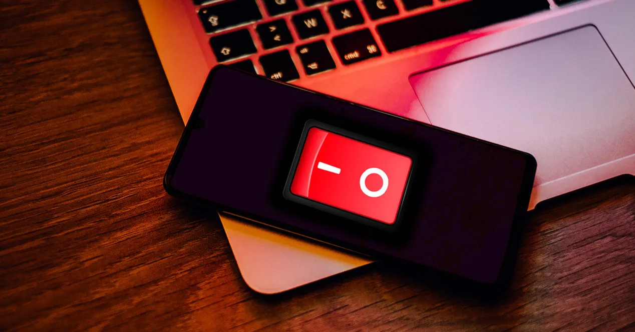 Pourquoi le message "Téléphone hors service" apparaît-il et nos solutions 4 Téléphone avec image de bouton d'arrêt et d'allumage