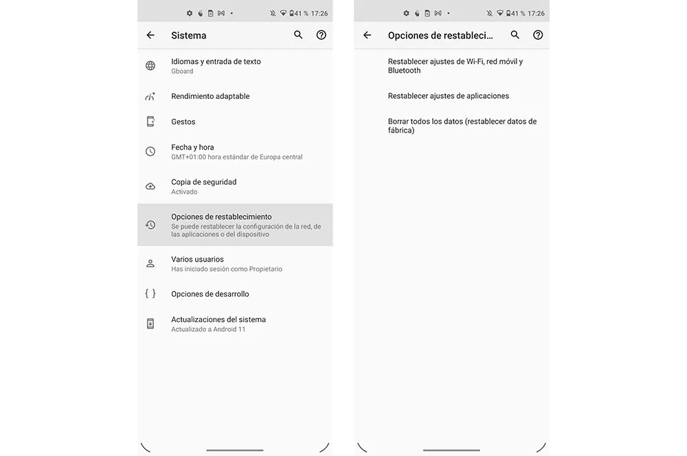 Pourquoi les captures d'écran sont bloquées sur mon téléphone 5 Réétablir un mobile Android