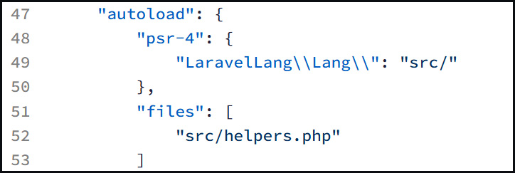 Les packages Laravel Lang compromis diffusent un malware pour voler vos identifiants 2 helpers.php ajouté à la section autoload de composer.json