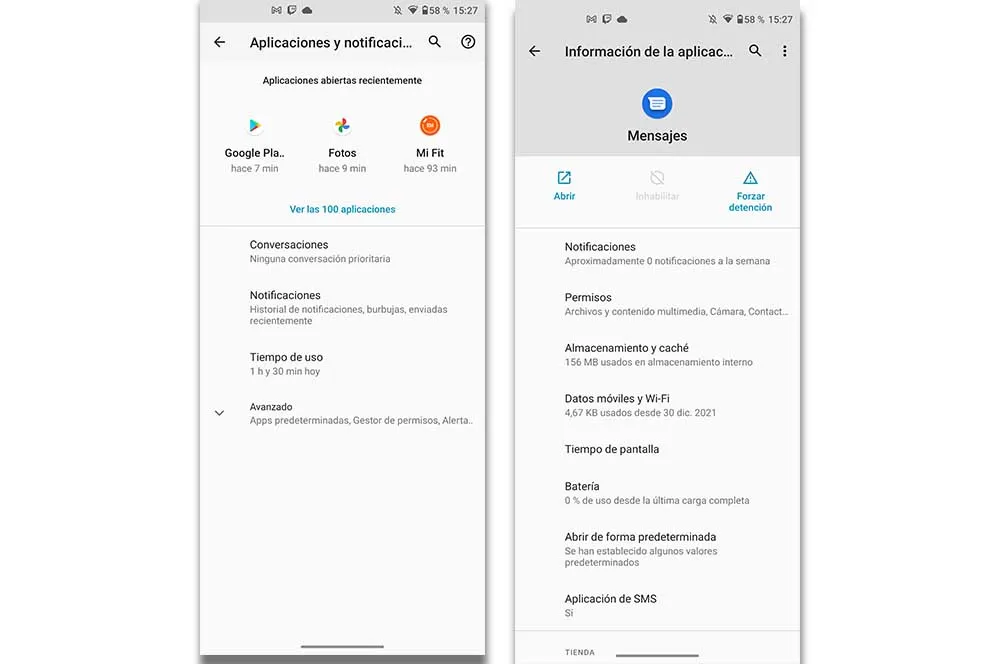 Pourquoi les captures d'écran sont bloquées sur mon téléphone 3 Forcer l'arrêt de l'application Messages sur Android