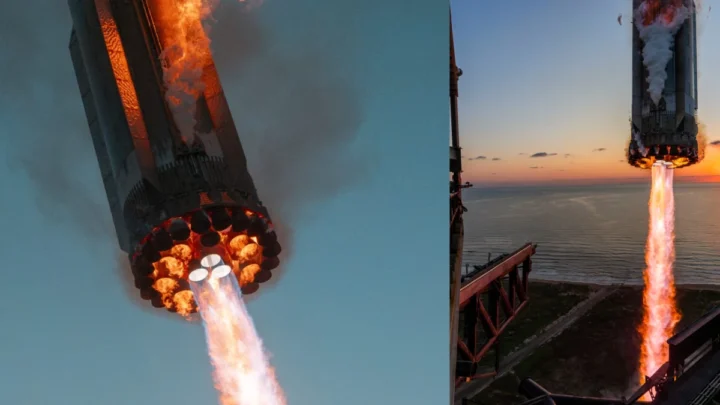 Vol Starship 12 : SpaceX persévère sans résoudre l'un des principaux obstacles à son arrivée sur la Lune 4 Illustration des moteurs de la Starship