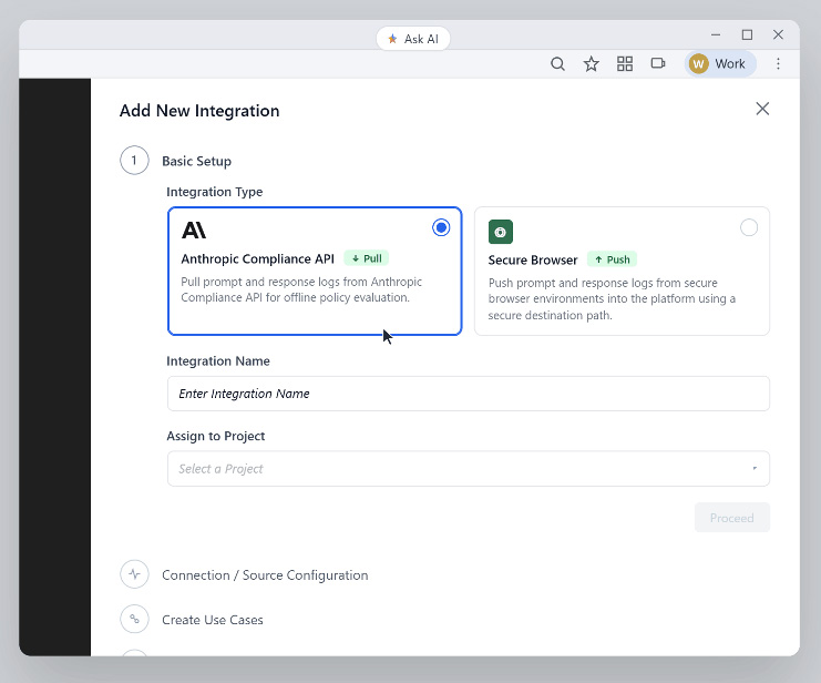 Comment Varonis Atlas utilise l'API Claude Compliance pour gouverner l'intelligence artificielle 2 Ajouter une nouvelle intégration