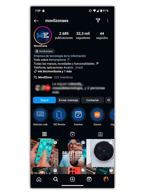 Astuce Instagram pour détecter si quelqu'un masque ses stories 2 Profil Instagram avec des stories mises en avant visibles