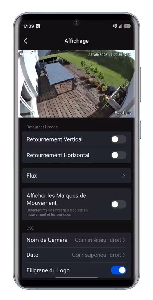 TEST Reolink Solar Floodlight Cam : Caméra de sécurité Wi-Fi solaire éblouissante et dissuadante 24 Reolink Solar Floodlight Cam Test Review Batterie Netcost App Application (10)