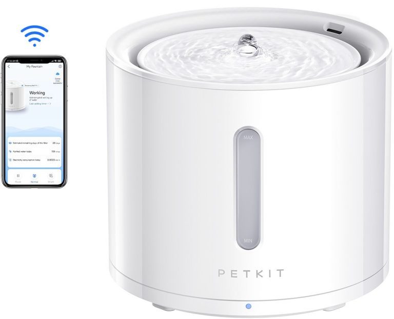 Un quotidien futé avec son chat : des accessoires intelligents pour des soins simplifiés 3 La fontaine à eau dispose aussi d'une connexion Bluetooth. (Photo : Petkit)
