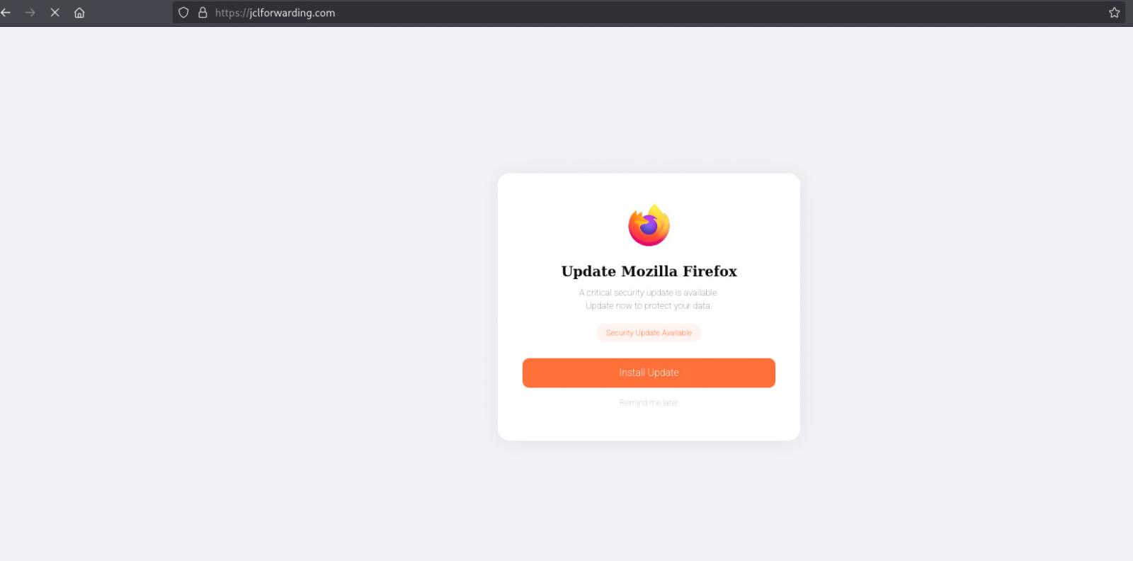 Des pirates détournent des milliers de sites pour des attaques ClickFix et FakeUpdate 3 Une fausse mise à jour pour Firefox